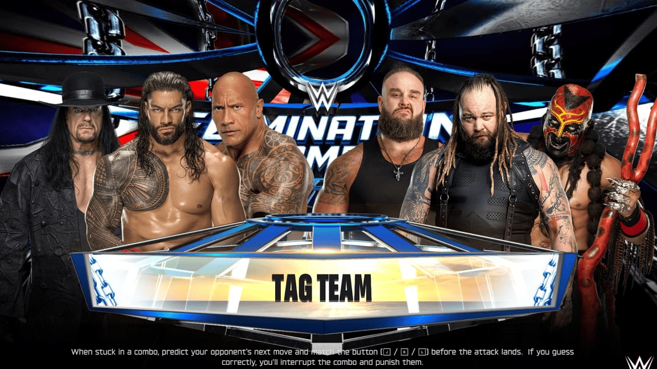 FULL MATCH - THE UNDERTAKER & ROMAN REIGNS & THE ROCK VS BRAUN STROWMAN & BRAY WYATT & BOOGEYMAN