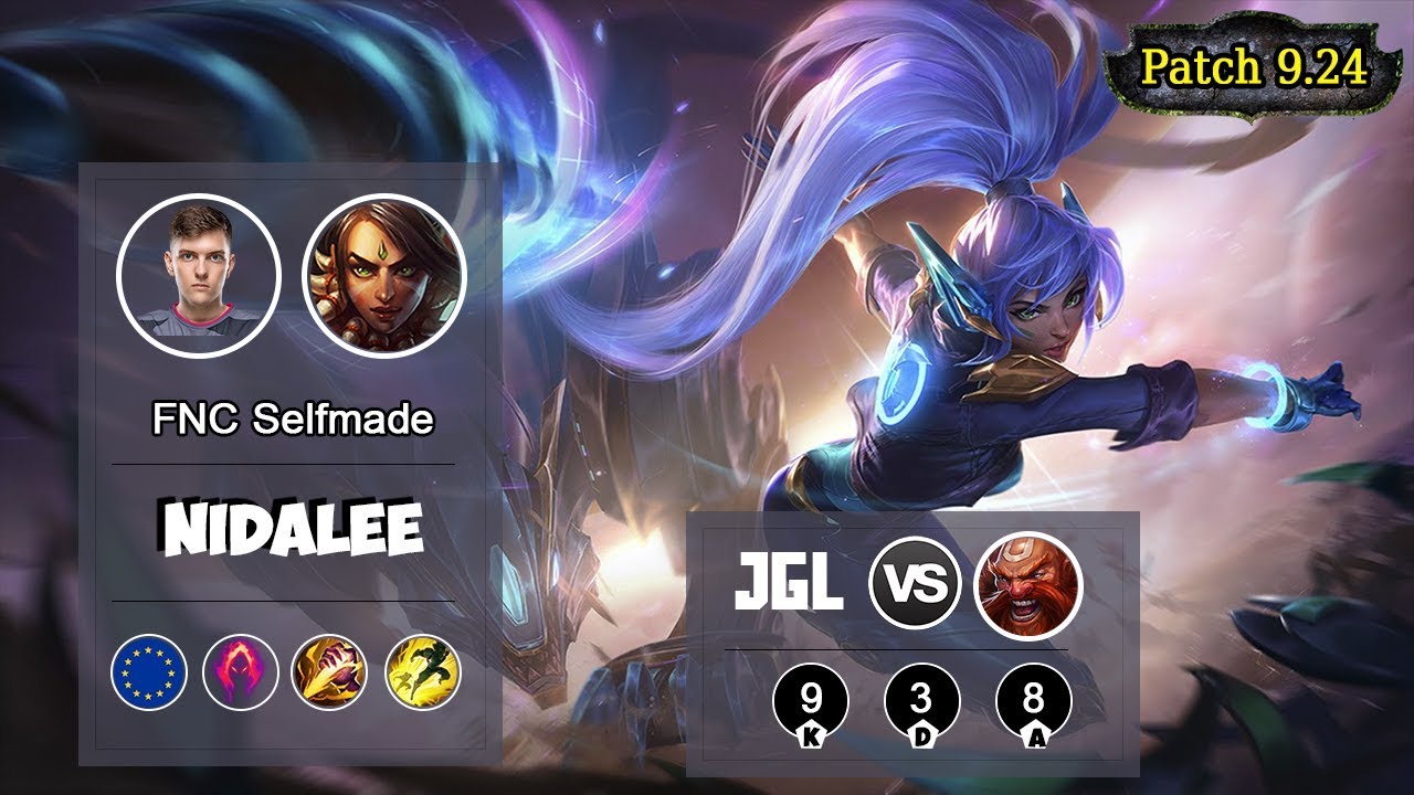 FNC Selfmade Nidalee Jungle VS Gragas| LOL | S9 EUW Challenger - Full Gameplay