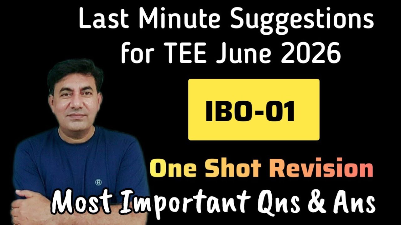 IBO-01 | Last Minute Suggestions for June 2026 | 