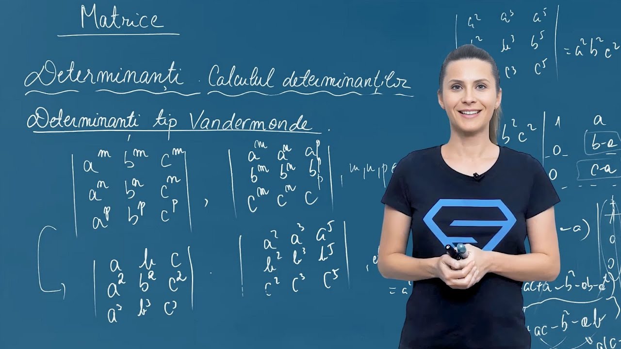 Determinanti Vandermonde: exemple și calcul - Clasa a XI-a