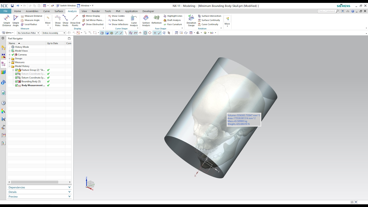 Siemens PLM NX - Determine Minimum Bounding Body