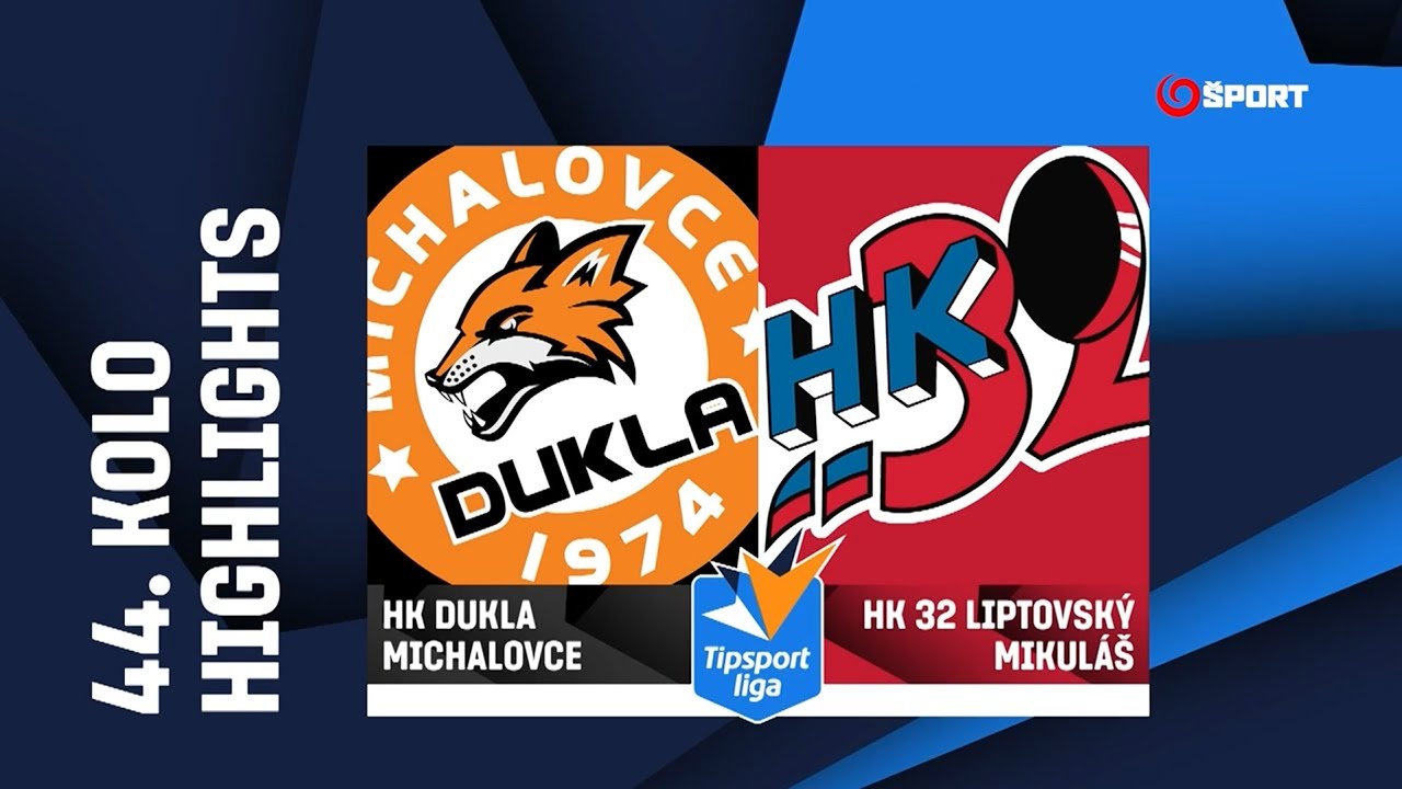 44. kolo: HK Dukla Michalovce - HK 32 Liptovský Mikuláš 5:7 (1:4, 2:1, 2:2)
