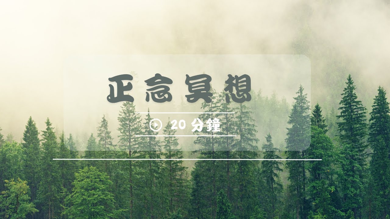 [冥想] 正念冥想 20分鐘｜安住身心帶來寧靜 ＃寧靜 ＃放鬆 #正念  #正念冥想 #冥想