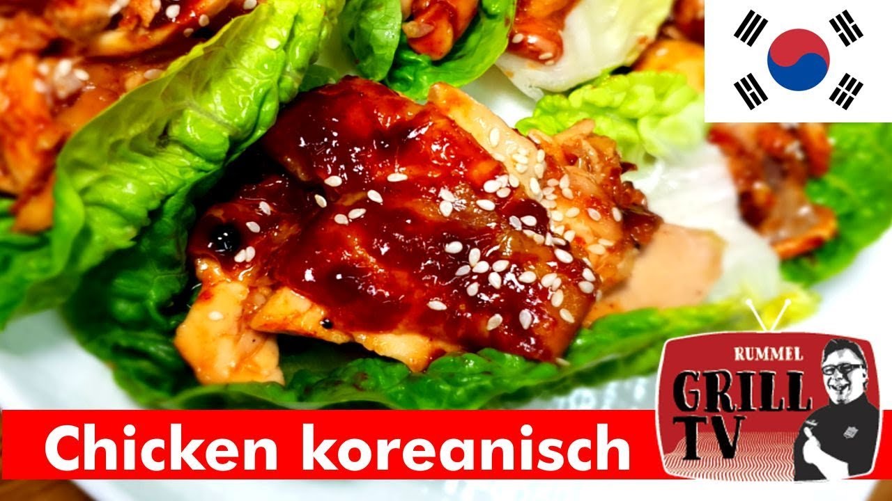 H&auml;hnchenspie&szlig; - Chicken koreanisch - spicy  #rummelgrilltv