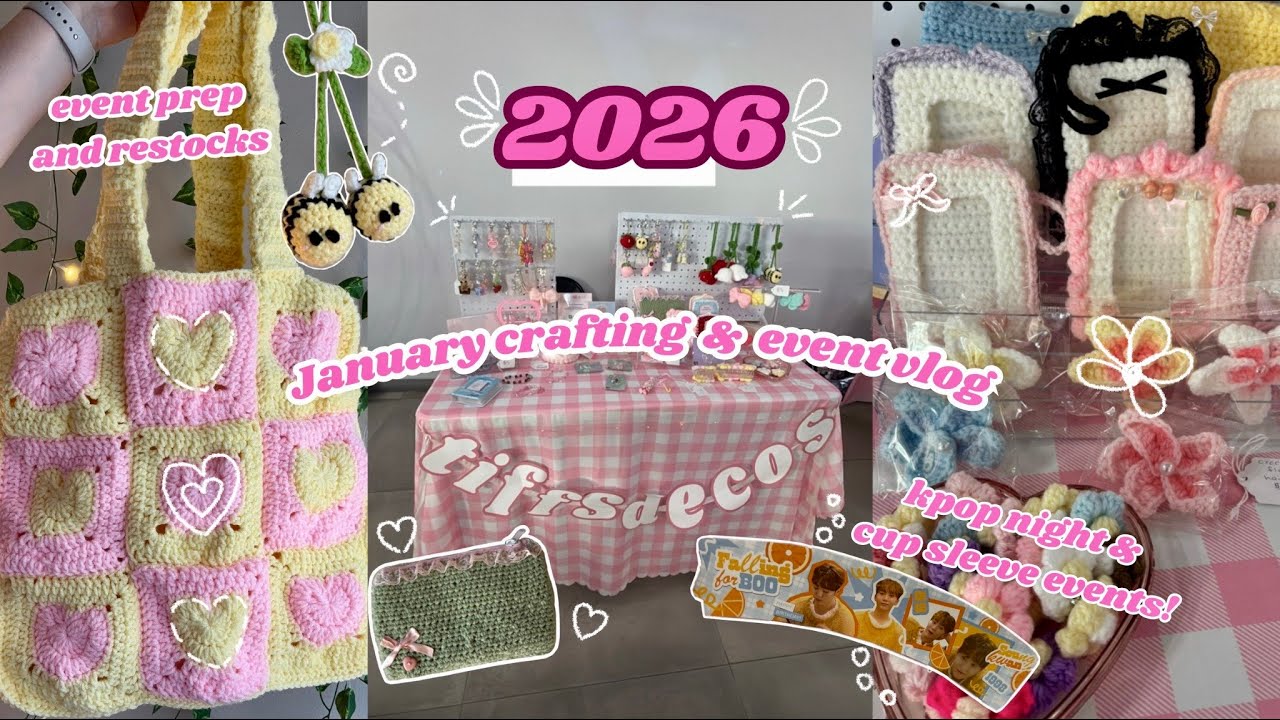 cozy January crafting and market vlog 💕 | behind the scenes event prep
