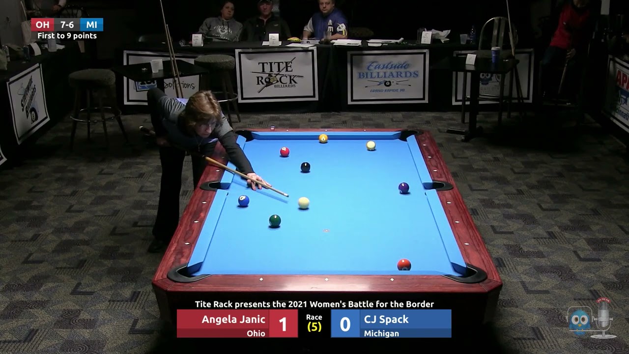 #14 - 9 Ball - Angela Janic vs CJ Spack - 2021 Women's Battle for the Border