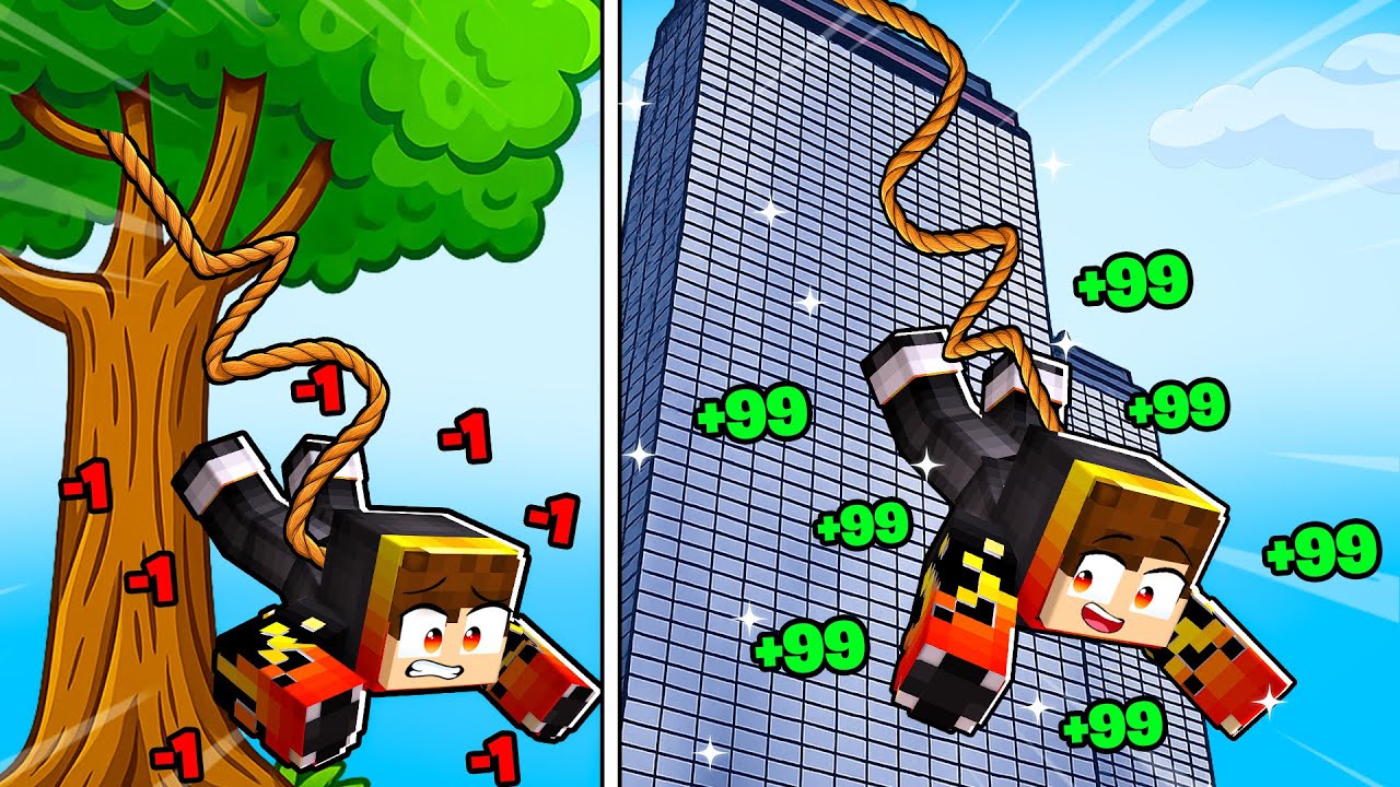 LEVEL 1 vs LEVEL 99 BUNGEE JUMP IN ROBLOX !!!
