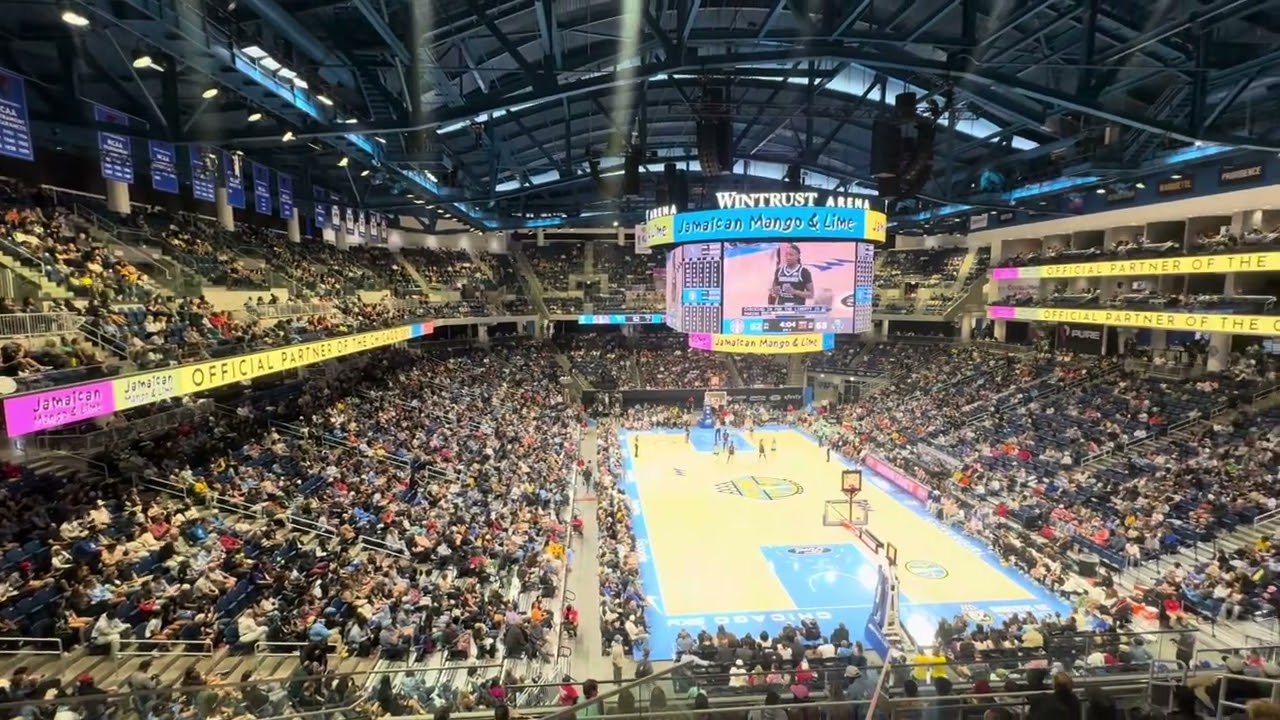 Ultra Wide View Of Wintrust Arena During Chicago Sky Game