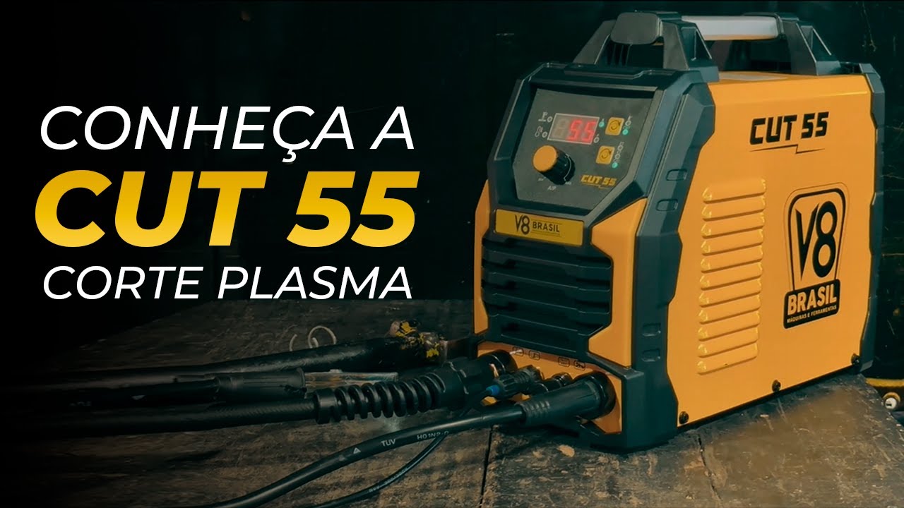 M&Aacute;QUINA CORTE PLASMA CUT 55 | V8 BRASIL - Corta chapas de at&eacute; 16mm
