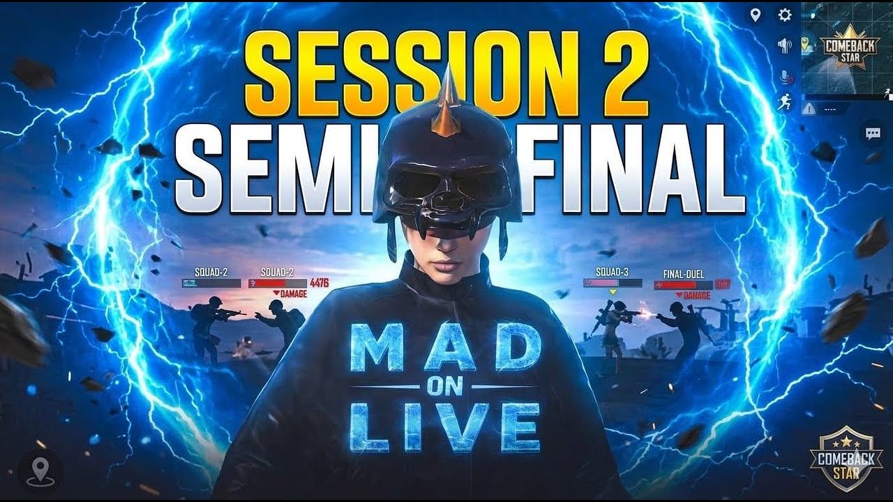 MAD ON LIVE  SEASON 2 SEMI-FINAL DAY 1 💥#bgmilive

#pubgshorts

#short