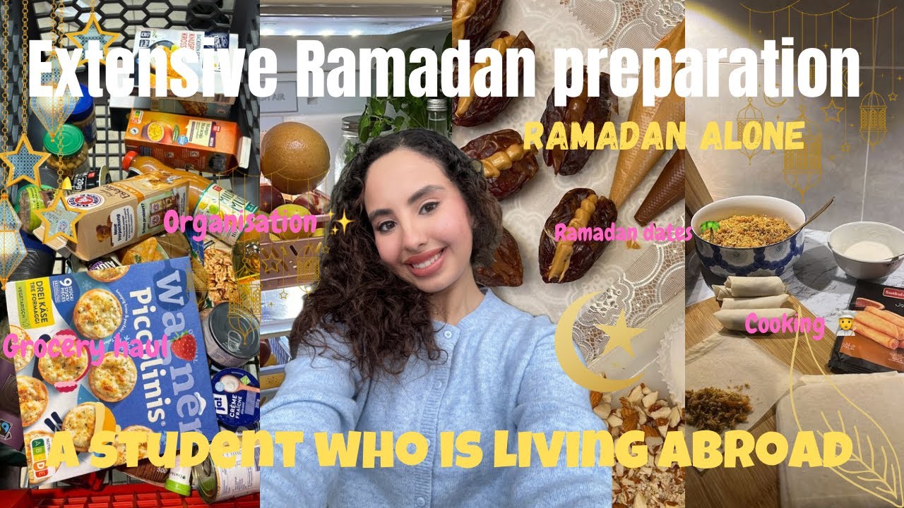 Ramadan Prep as a Moroccan Student in 🇩🇪(grocery,cooking🧑‍🍳..)🩵🫐❄️ تحضيرات رمضان: أجمل شهر في السنة🌙