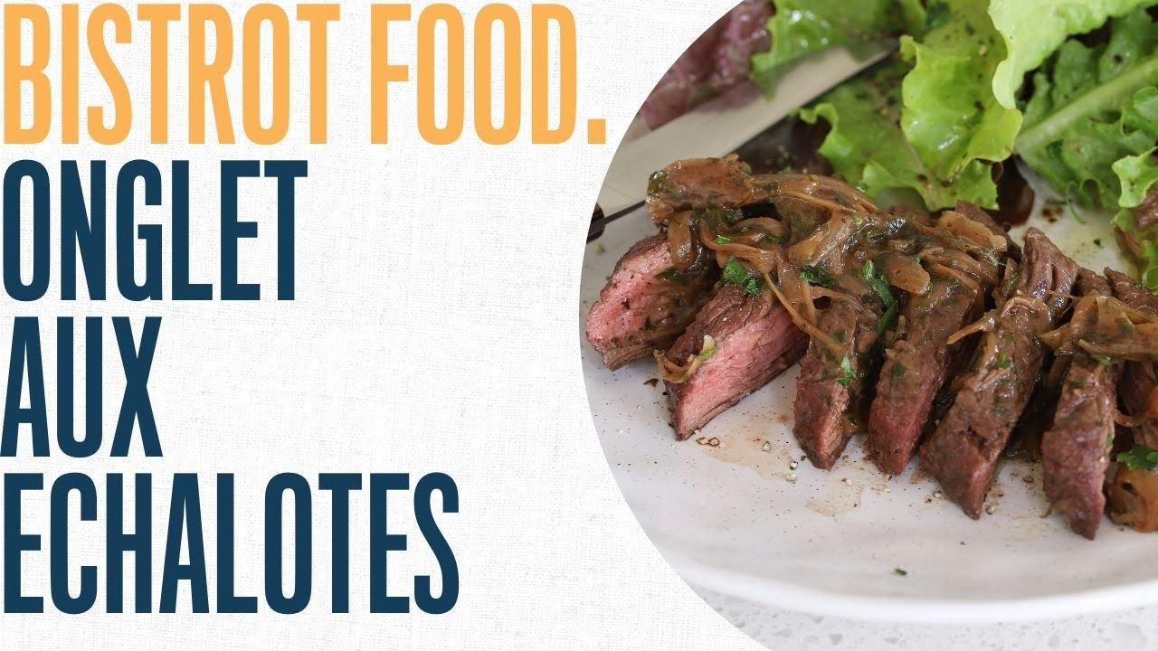 Sauté hanger steaks with shallots sauce