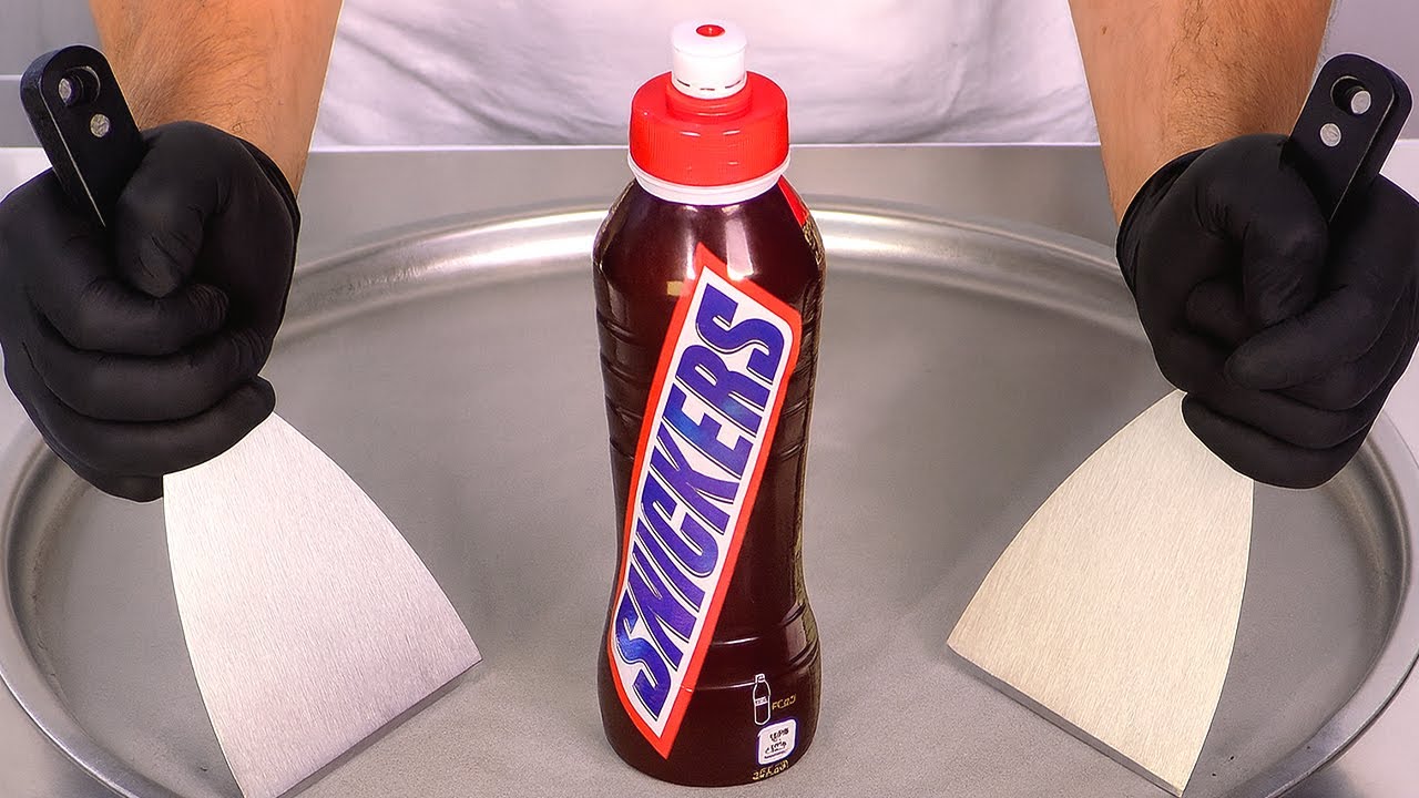 Snickers Drink - Ice Cream Rolls | ASMR