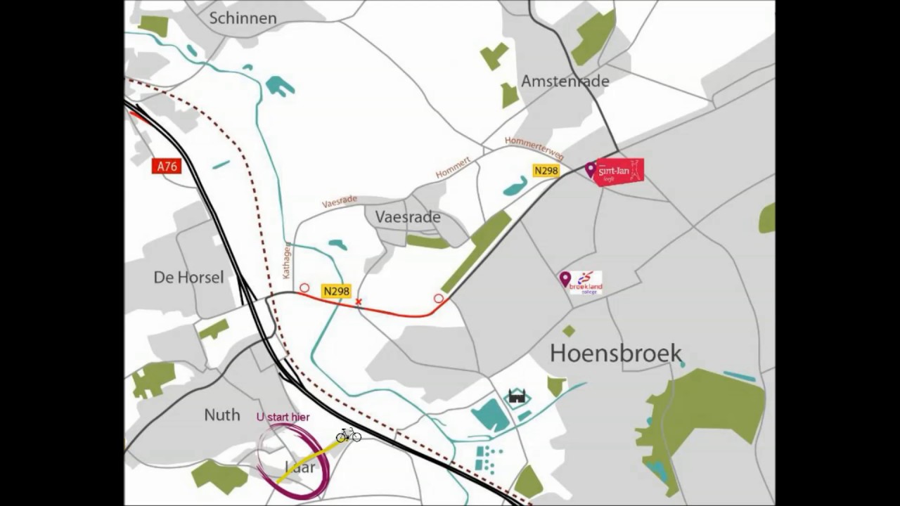 Fietsroute Laar  Hoensbroek ivm afsluiting N298