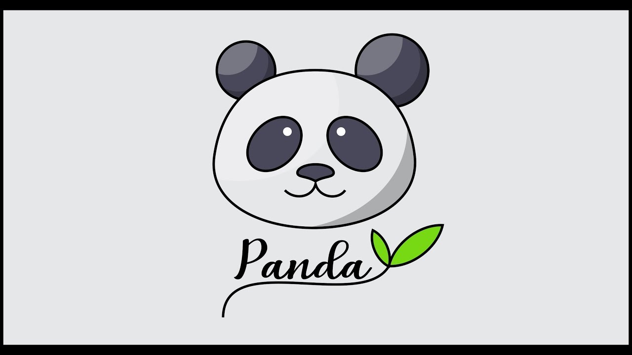 Diseño de PANDA EN COREL DRAW | GRAFICOS FACILES