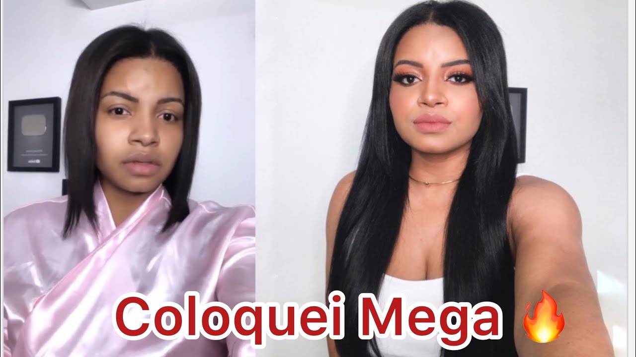 COLOQUEI MEGA HAIR - QUAL MÉTODO CENTIMETROS TIPO DE CABELO ? FIZ A 1ª PRODUÇÃO 🔥