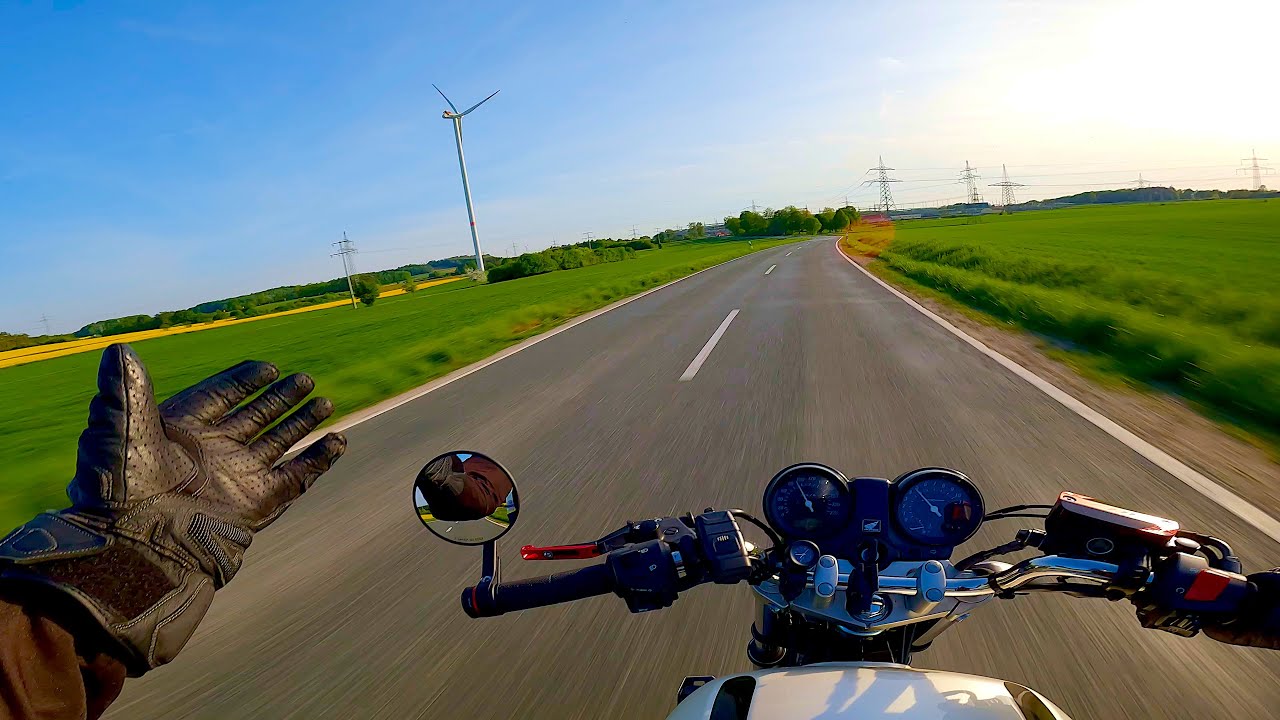 Cruising Into Beautiful Evening Colours 🌄😎 | HONDA CBF 600 | RIDE POV [4K | RAW SOUND]