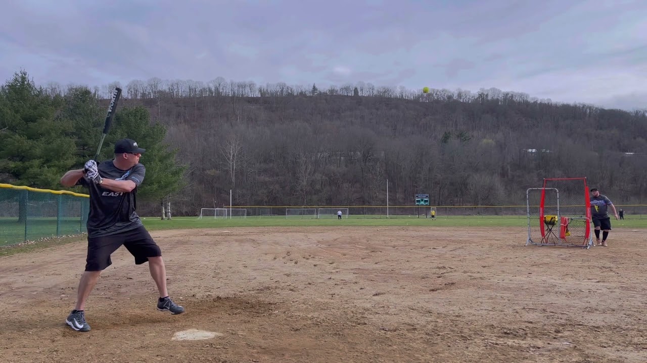 Cutting the softball with a low pitch vs high pitch = same results!