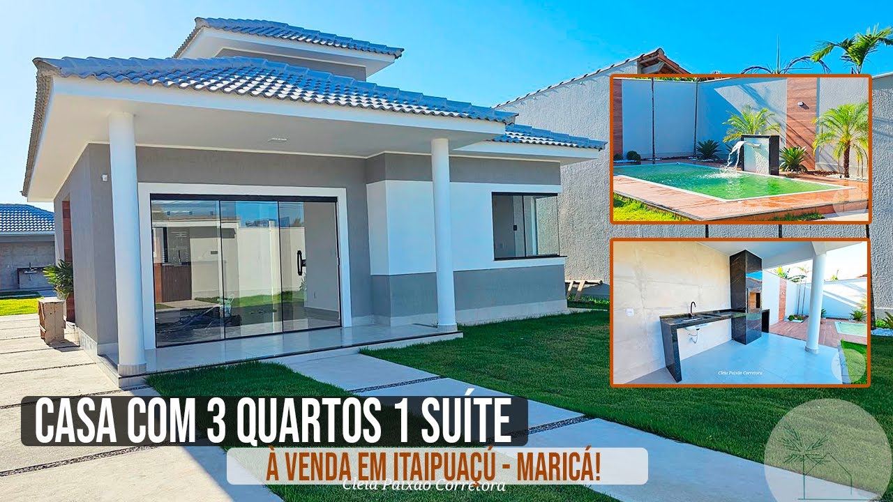Casa ESPETACULAR com 3 quartos à venda em Itaipuaçú, Maricá