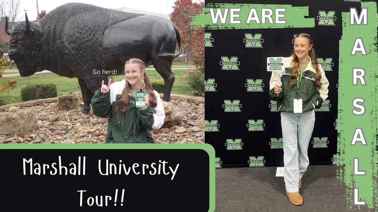 Marshall University Tour!! Come with me to green and white day!! | Senoir Vlog 💚🤍