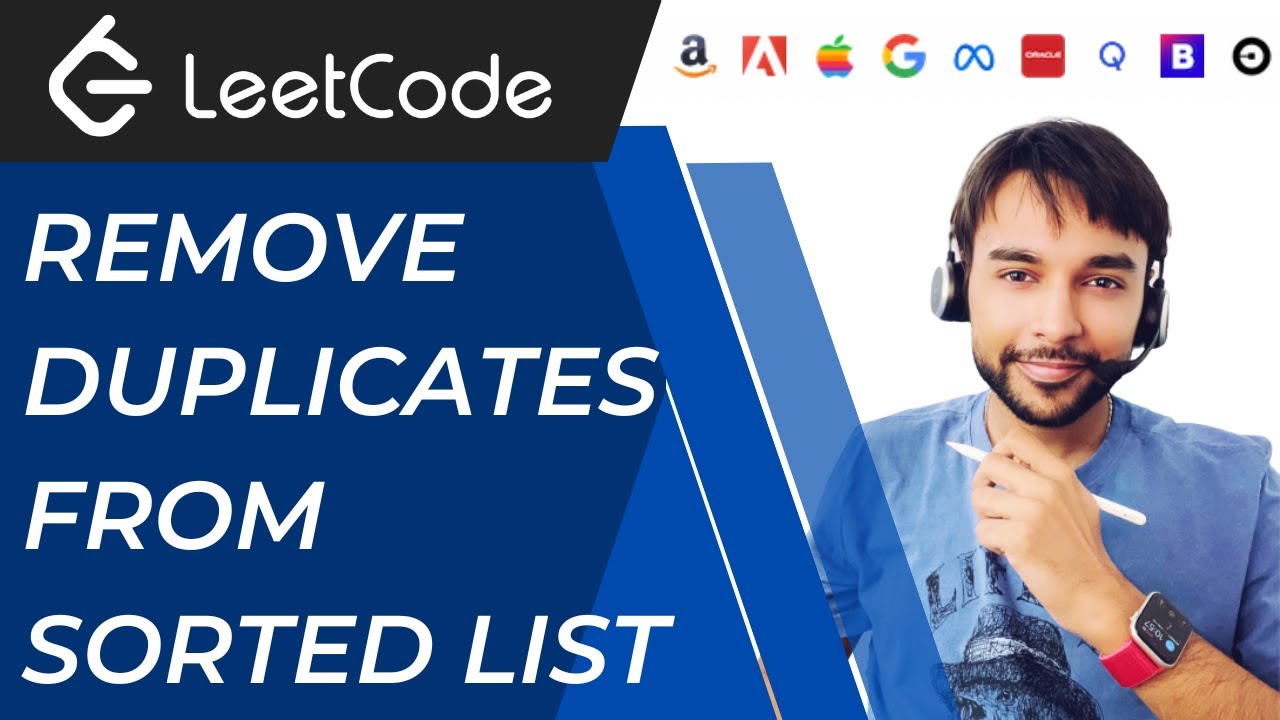 Удалить дубликаты из отсортированного списка (LeetCode 83) | Полное решение с анимацией и простым...
