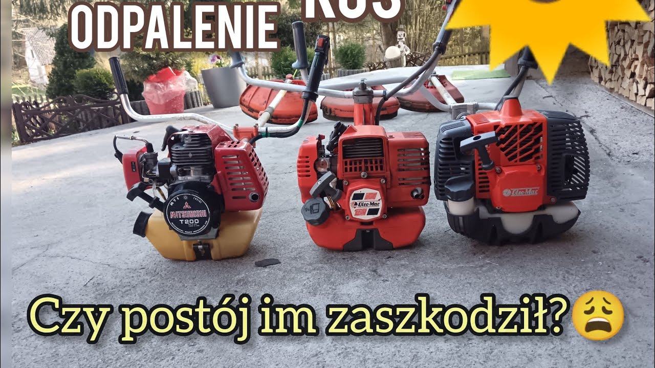 Odpalenie kos po zimie(oleo mac Sparta 441t/740T/Mitsubishi T200)- czy odpalą?🤔
