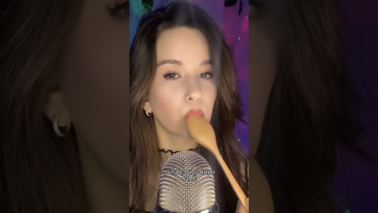 ASMR I eat your face. wooden spoon