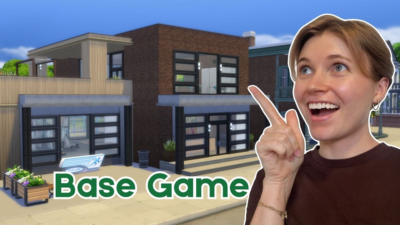 Building a GYM using only the BASE GAME | Sims 4 speedbuild