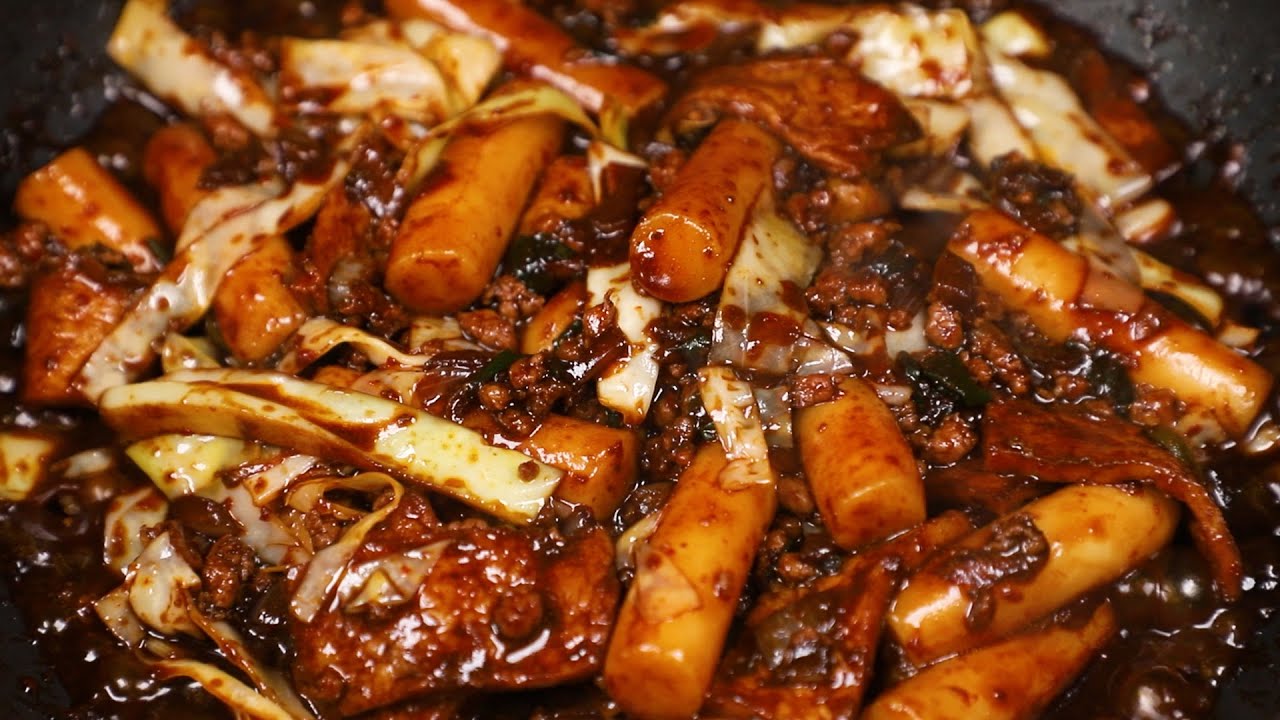 짜장떡볶이 만들기 아이들 간식으로도 좋은 맛있는 떡볶이 심방골주부