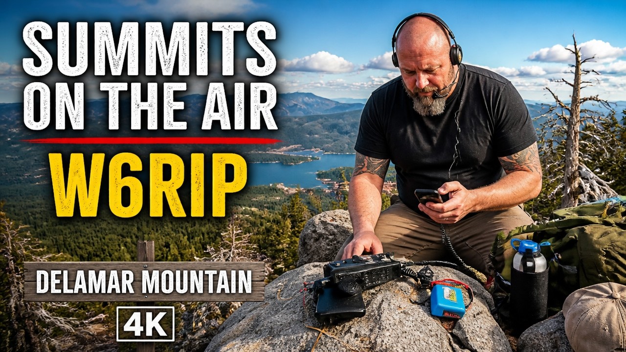 First summit HF in over a year. Summits on the Air on Delamar Mountain in 4K. GH5ii