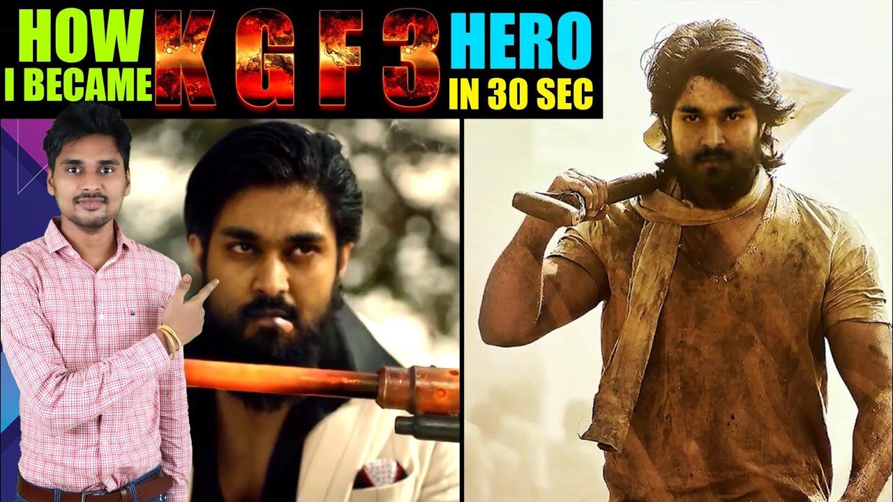 I became KGF 2 Movie Hero Yash in 30 Seconds | Artificial Intelligence