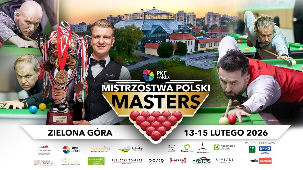 Dariusz Pawłowski vs Piotr Murat: 23. Mistrzostwa Polski w Snookerze Masters (40+) –  2026