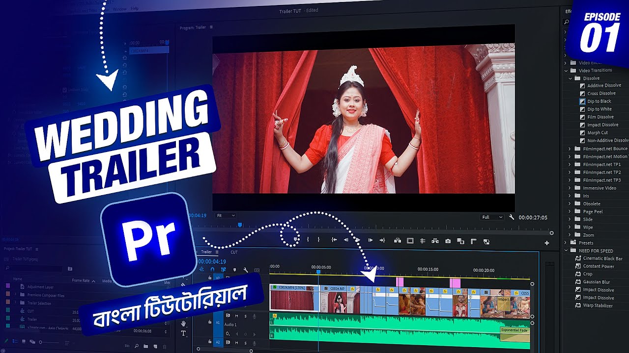 How to Edit a Bengali Wedding Teaser | BIYER GOLPO ( বিয়ের গল্প ) EP 01