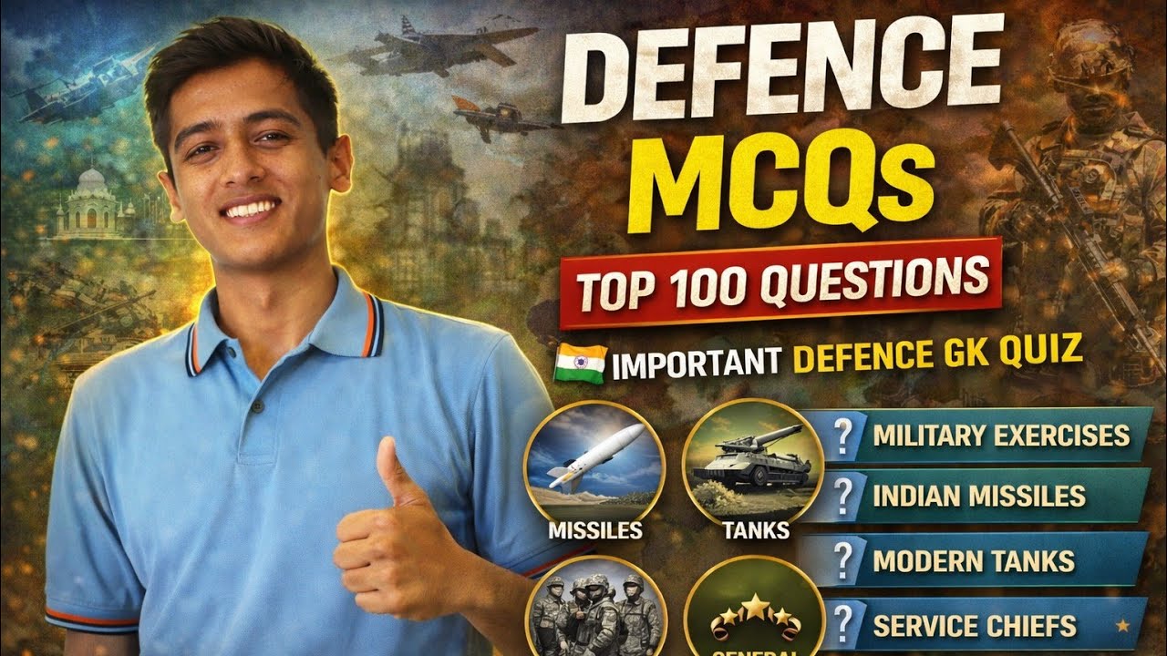 Defence GK MCQs 🔴 | Top 100 Important Questions 💯 | Army Navy Air Force | All Defence Exams