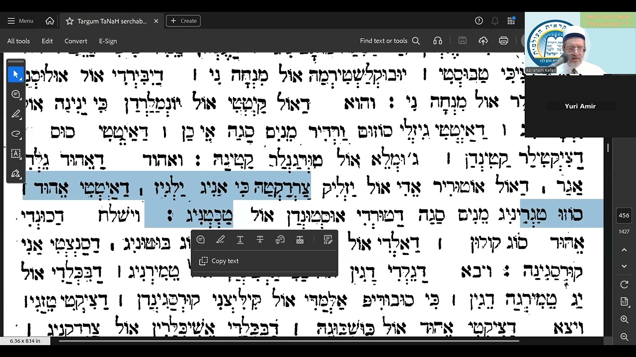 Judges book in karaim translation, part 