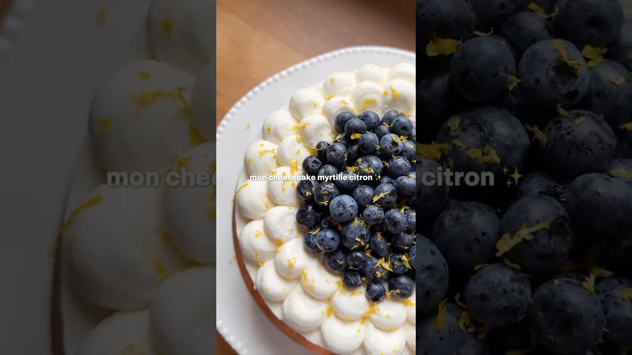 Cheesecake Myrtille et Citron sans Cuisson 🍋 | Recette de Cheesecake | Cours de P&acirc;tisserie Paris