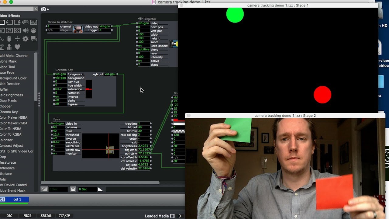Isadora - camera tracking examples