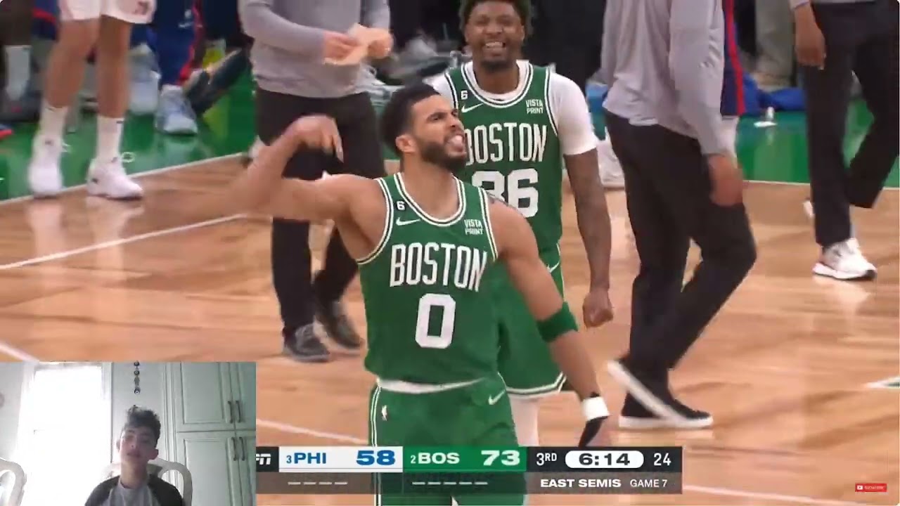 Jayson Tatum says ''This is my shit''  after draining 3 in Game 7 vs Sixers! Reaction