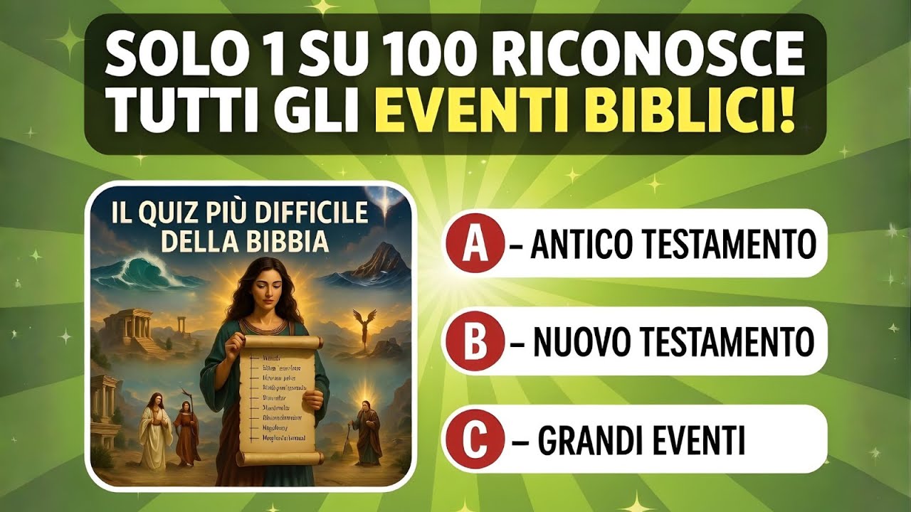 Solo 1 su 100 Riconosce Tutti gli Eventi Biblici! 🔥 Il Quiz Pi&ugrave; Difficile della Bibbia