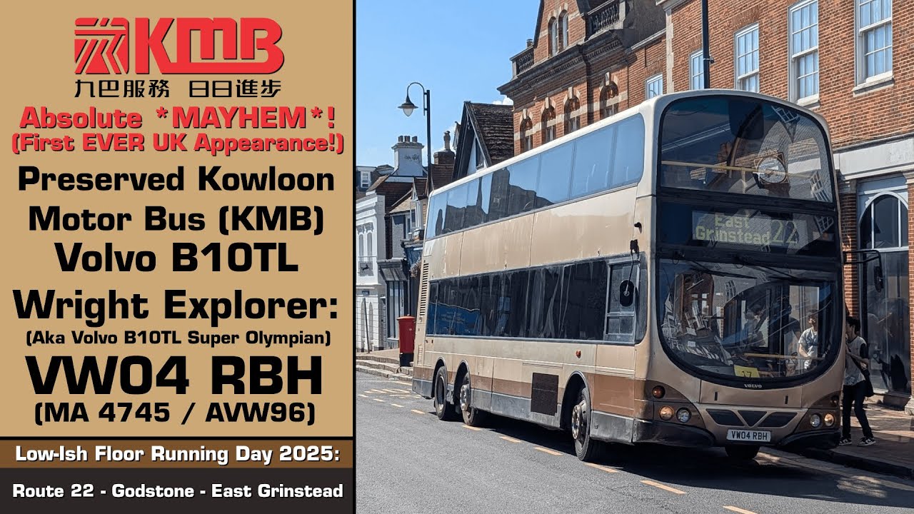 Preserved Kowloon Motor Bus Volvo B10TL Wright Explorer (Super Olympian): VW04 RBH
