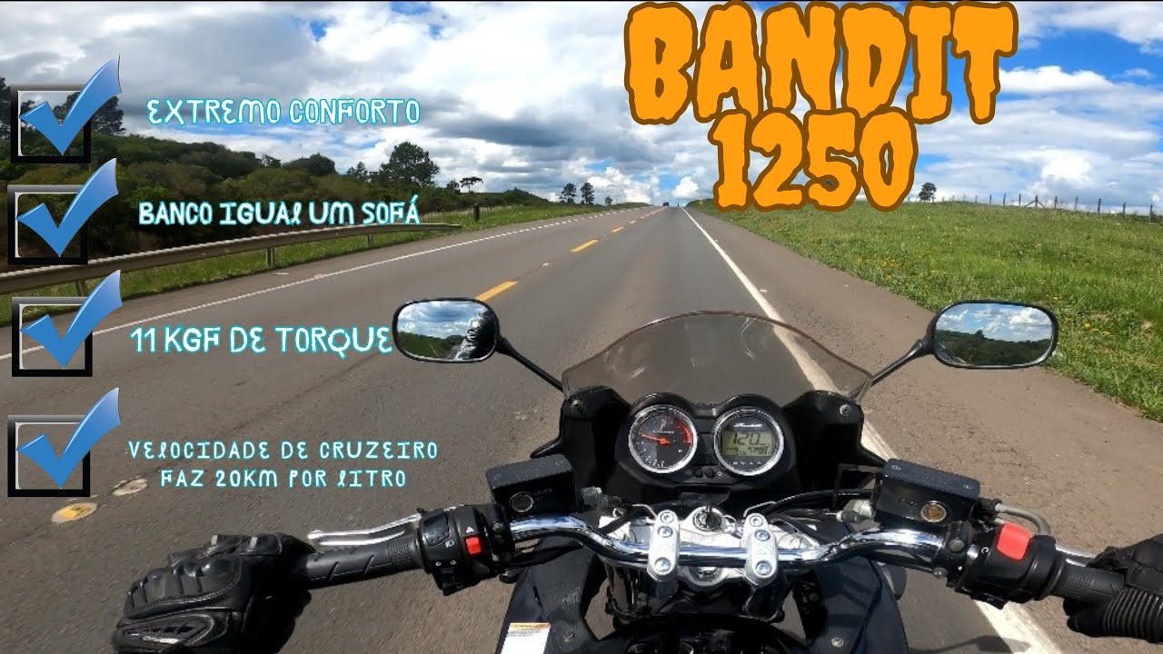 ✨️ PRIMEIRA IMPRESSÃO | BANDIT 1250 + ACELERO FORTE 250km/h🚀