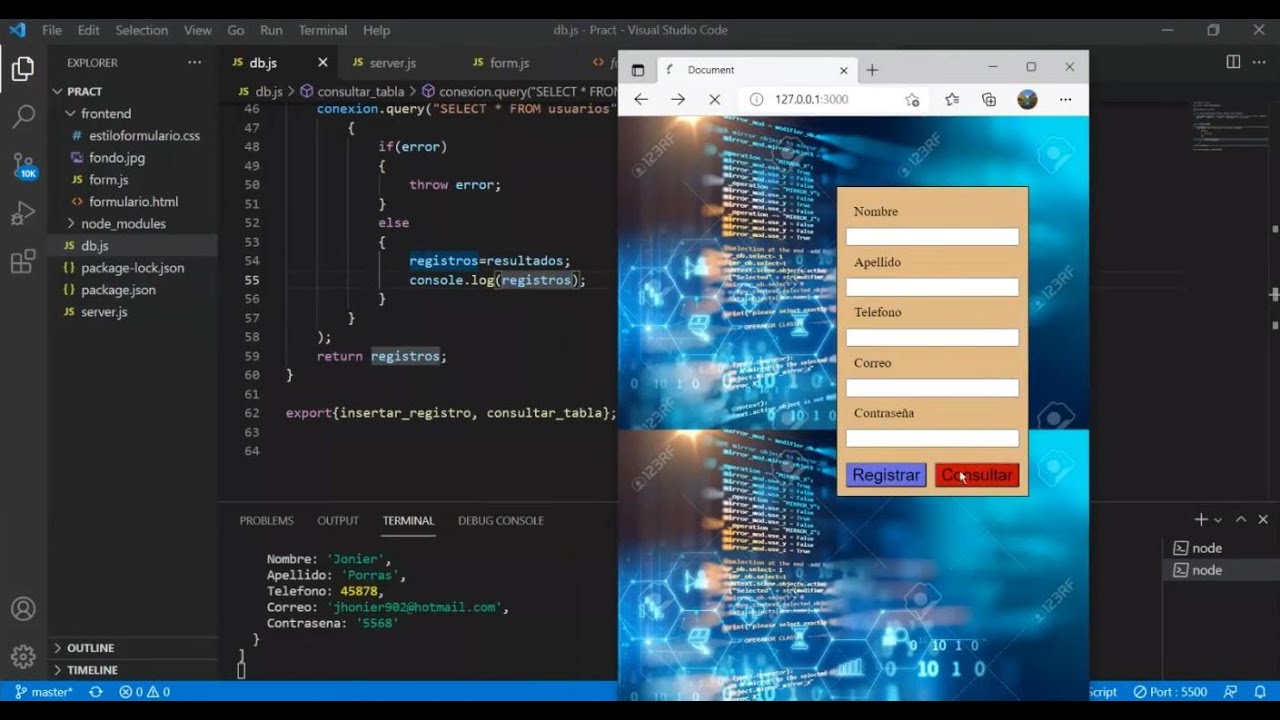 Formulario con Node.js y MySQL - parte 1