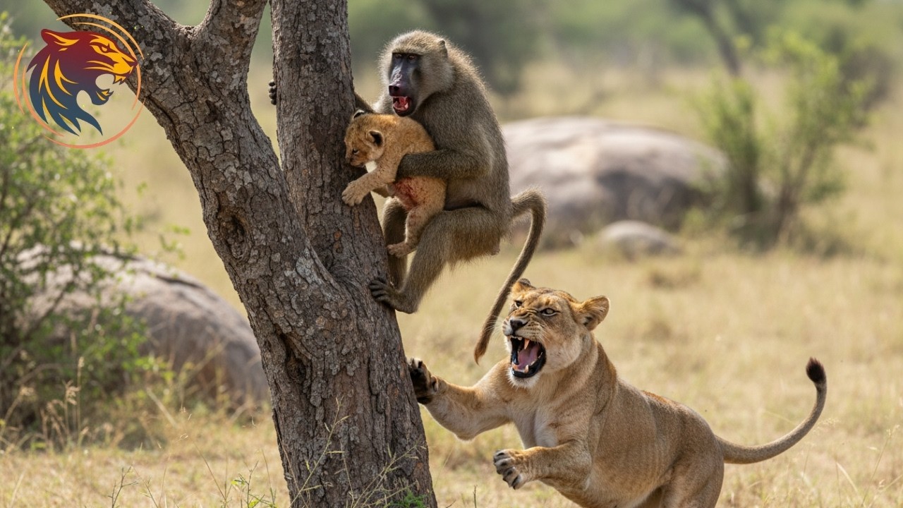 Babu&iacute;nos vs. Le&otilde;es - A Vingan&ccedil;a Mais Brutal na Savana Africana #animaisselvagens | Animais selvagens