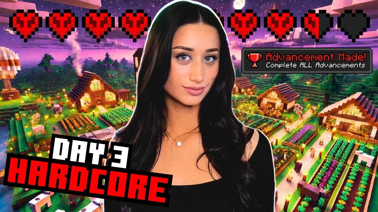 100% Advancements in HARDCORE - Day 3 (Minecraft Hardcore Series)