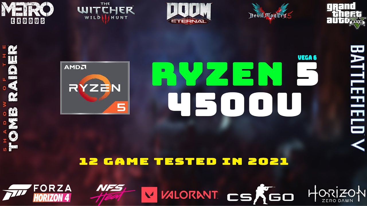 AMD Ryzen 5 4500U Gaming Test In 2021 || VEGA 6 || 12 GAME TESTED || 2021 || REAPER GAMING YT ||#001