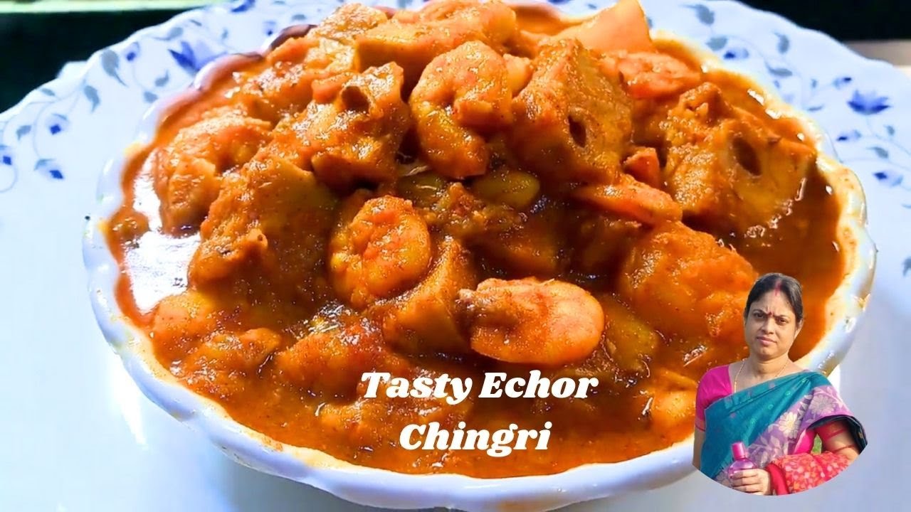 সুস্বাদু এঁচোড় চিংড়ি রেসিপি || Tasty Echor Chingri recipe