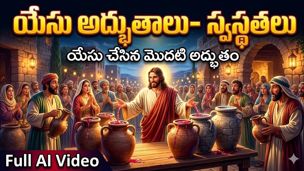 Miracles of Jesus - Healings | Full AI Video | The first miracle of Jesus | The turning of water into wine