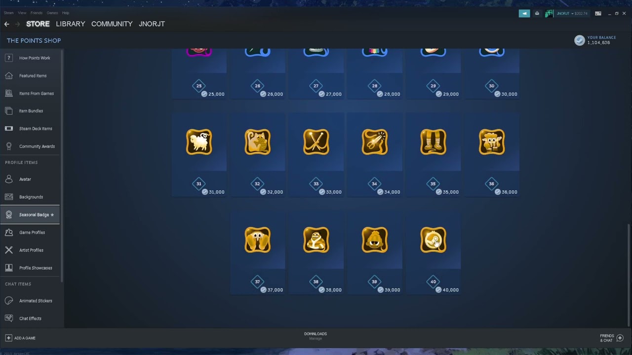 Buying The Steam Level 40 Seasonal Badge From The Steam Winter Sale 2022