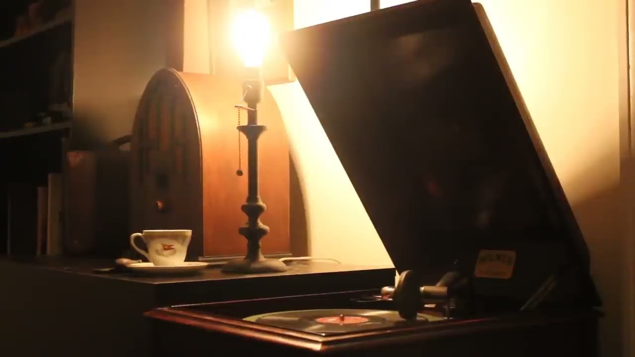 1 Hour of Waltzes Played on a 1914 Record Player with Ambient Rain for study and relaxation