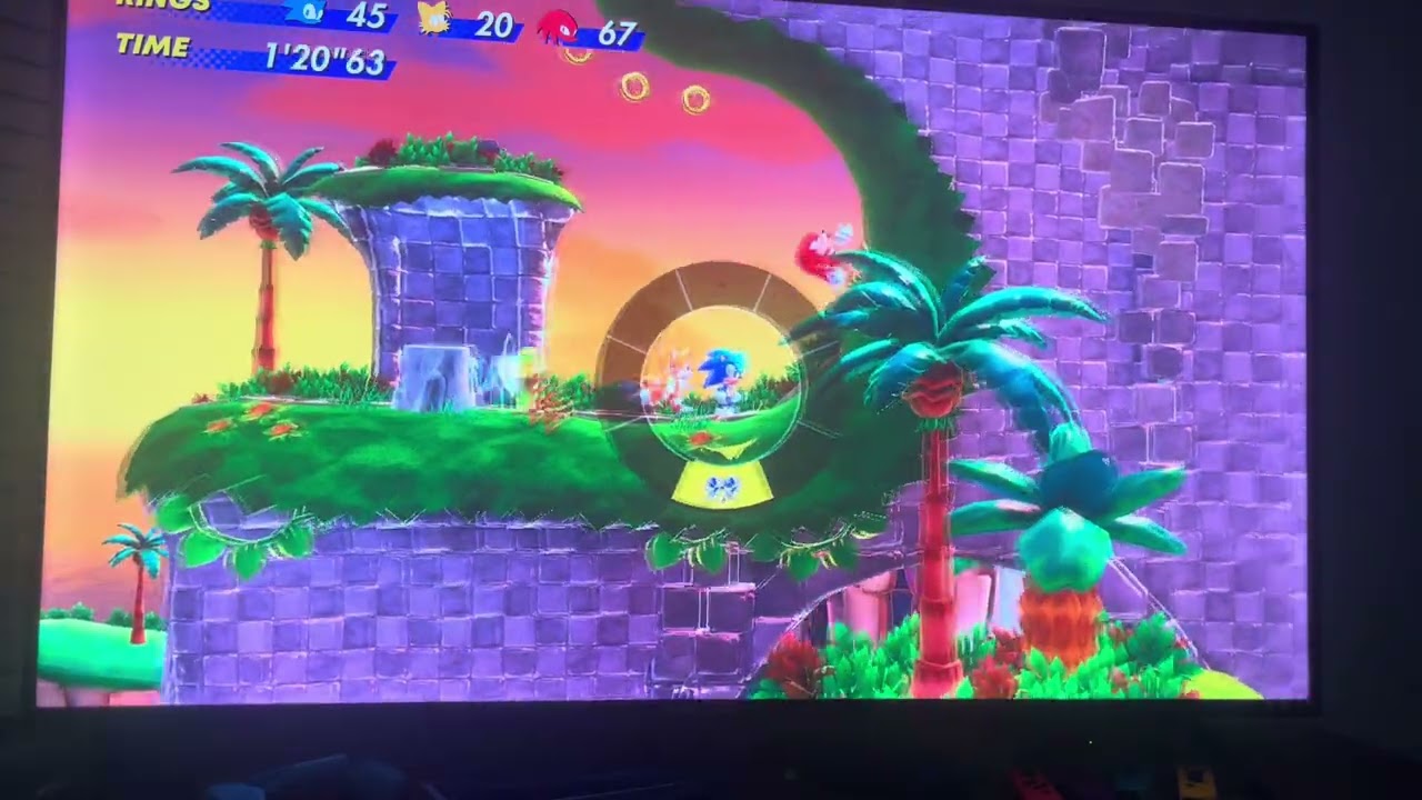 Playing sonic superstar ft my sister and dad super funny 